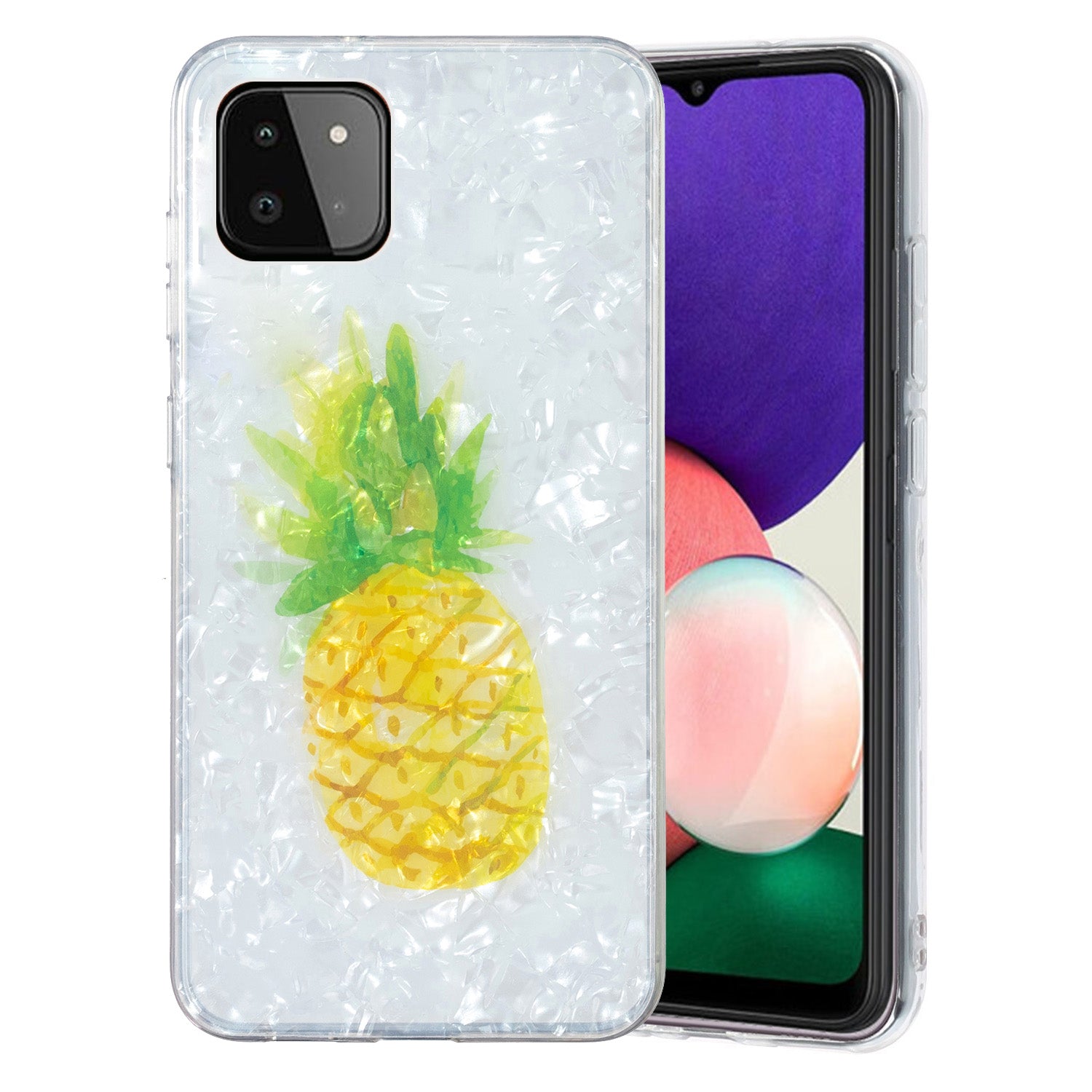 For Samsung Galaxy A22 5G (EU Version) Phone Cover Marble Flower Shell Pattern IMD Phone TPU Case For Samsung Galaxy A22 5G (EU Version) Phone Cover Marble Flower Shell Pattern IMD Phone TPU Case